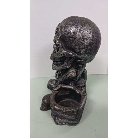 DWK Gothic Skull Bones Salt And Pepper Shaker Holder 2010 - Picture 2 of 7